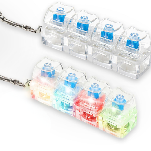 Teclado Mecánico de 4 Teclas LED Antiestrés