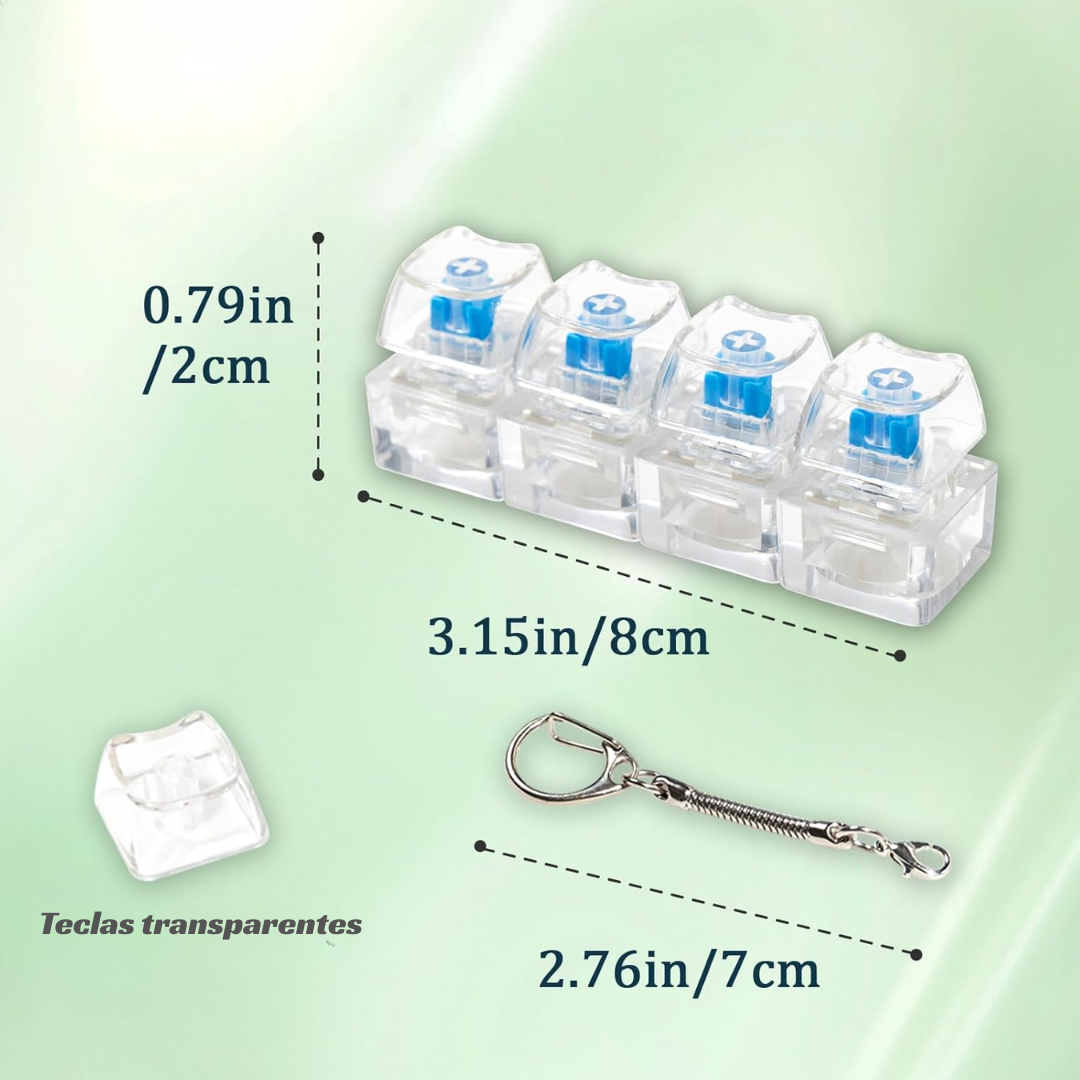 Teclado Mecánico de 4 Teclas LED Antiestrés