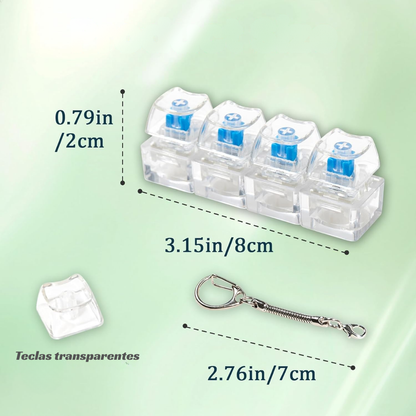 Teclado Mecánico de 4 Teclas LED Antiestrés